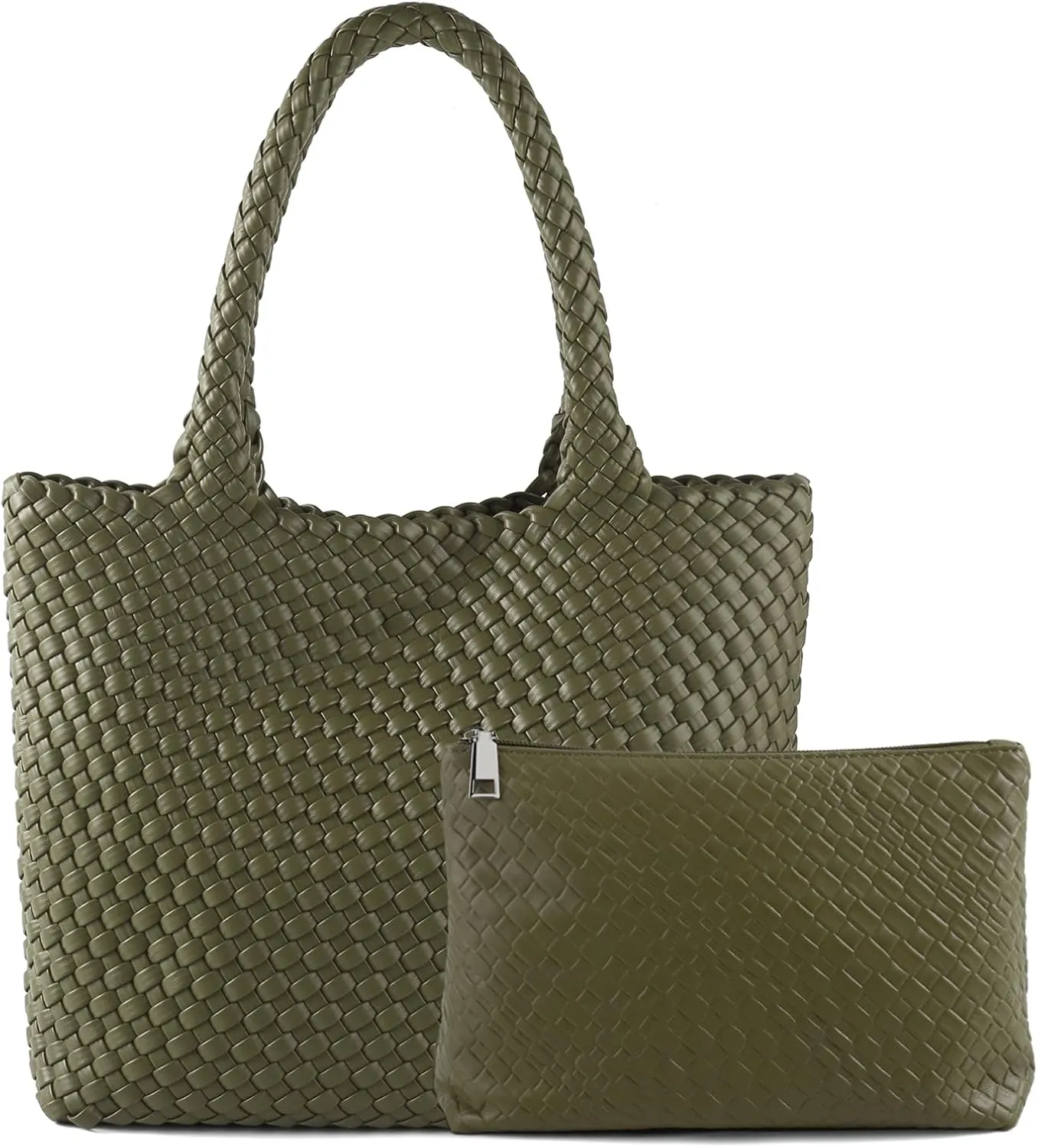 Hand Woven Bag Tote BagS For Women Top Handle Shoulder Vegan Leather Large Travel Beach Hobo Handbag