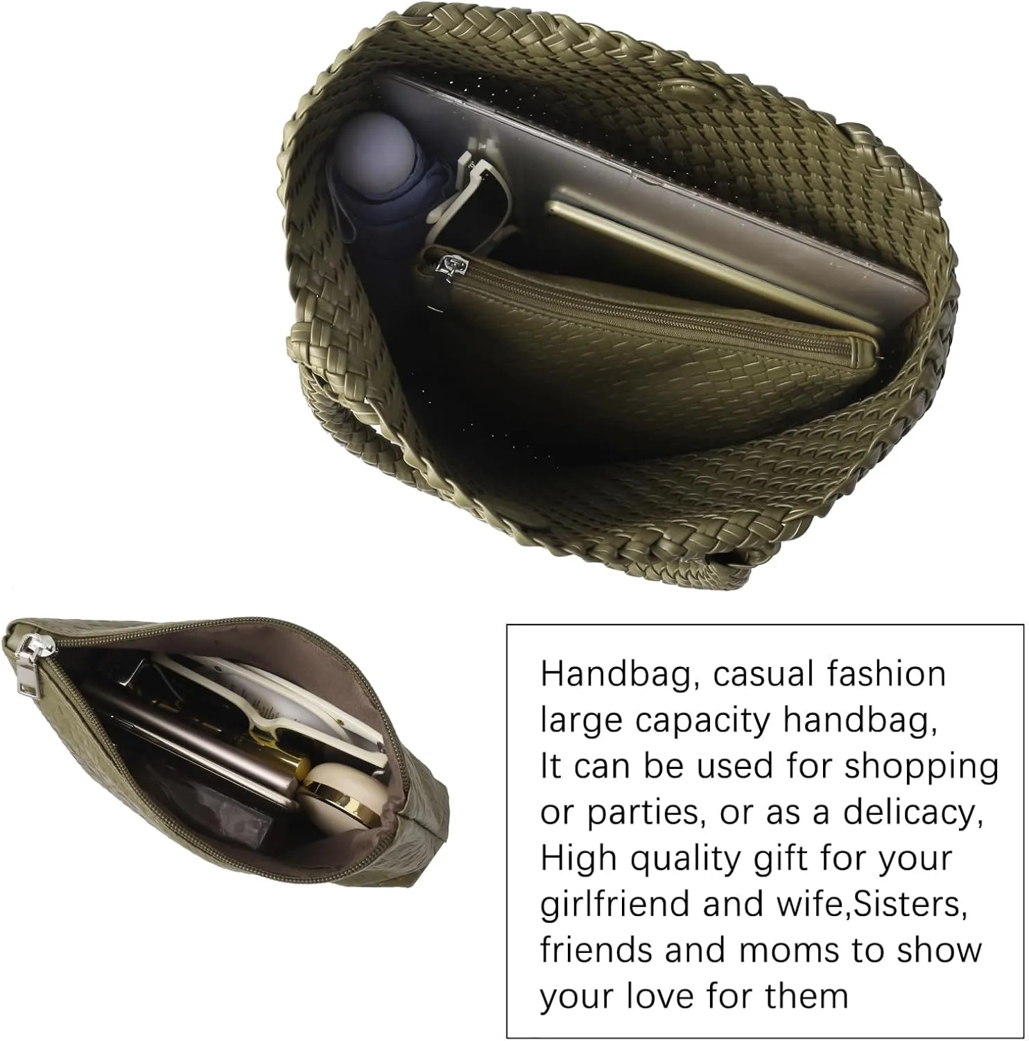 Hand Woven Bag Tote BagS For Women Top Handle Shoulder Vegan Leather Large Travel Beach Hobo Handbag