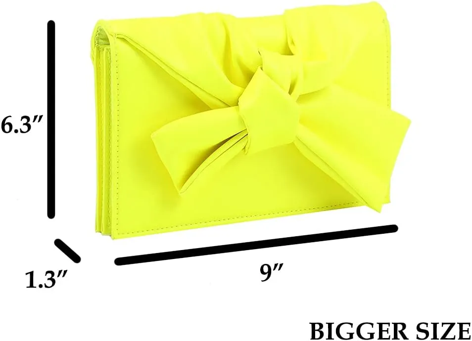 Handbag Republic Ribbon Bow Tie Shaped Clutch Crossbody Purses Sling Bags for Women Trendy