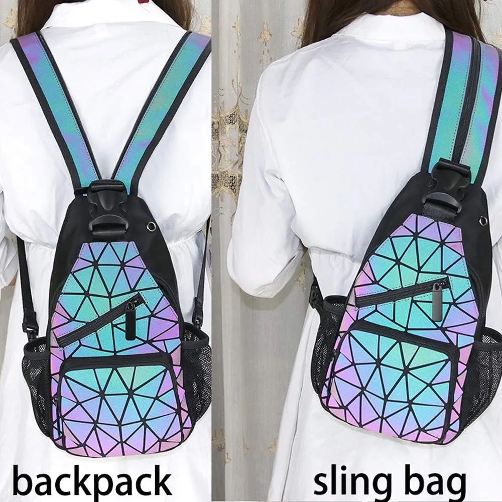 Handbags Womens Geometric Luminous Purse bags Ladies Top Handle Satchel Bags