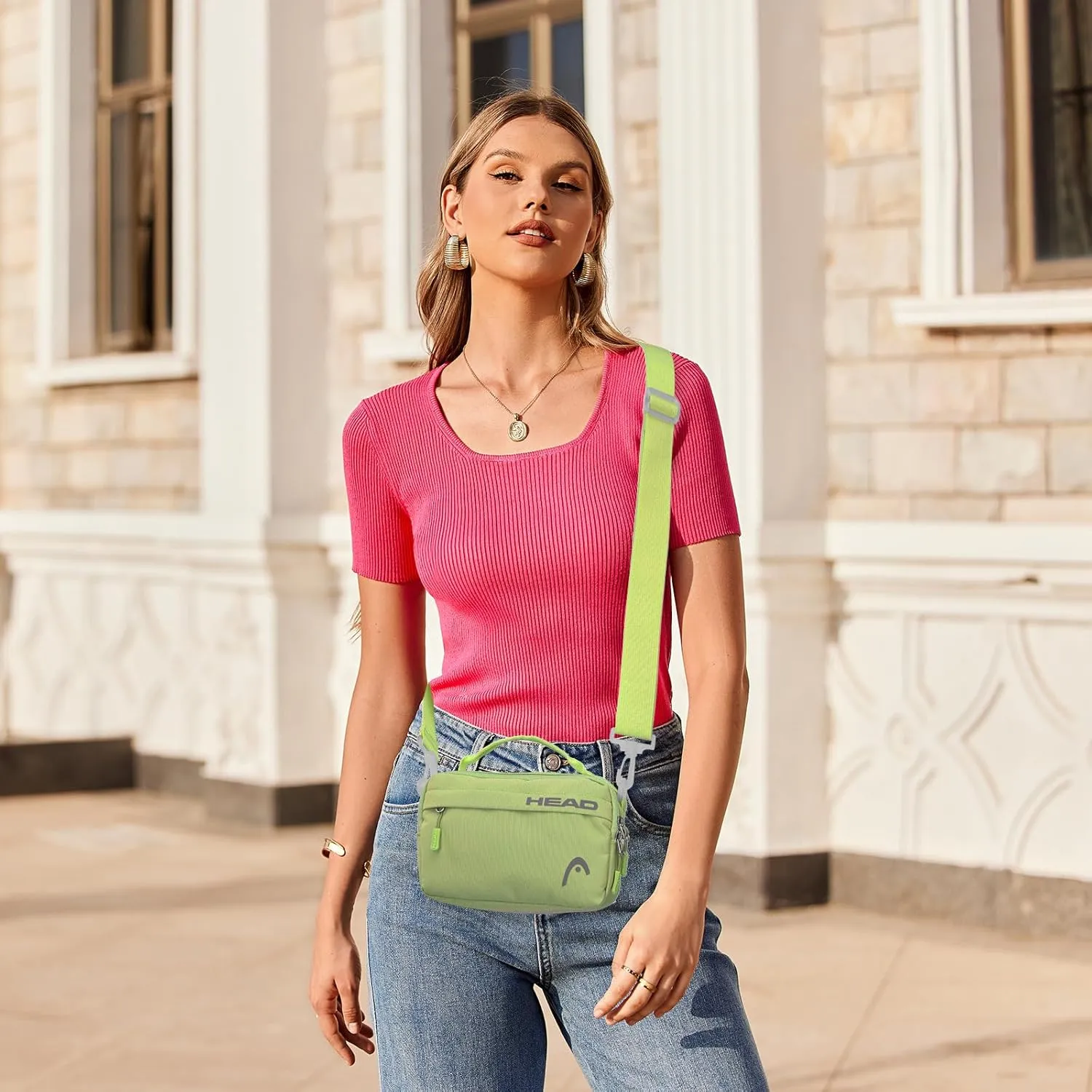 HEAD Small Crossbody Bags for Women Waterproof Shoulder Handbags with Detachable Shoulder Strap, Casual Purses for Women