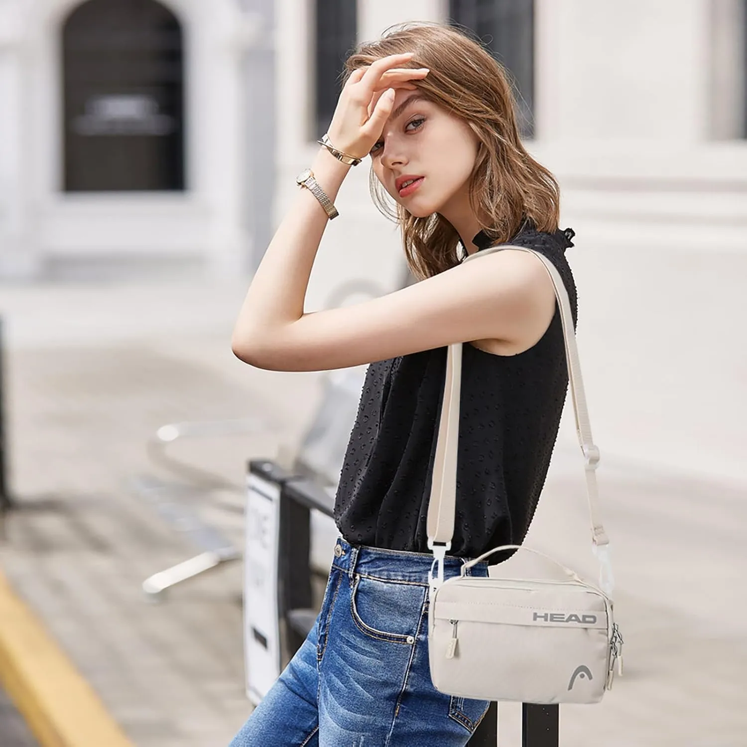 HEAD Small Crossbody Bags for Women Waterproof Shoulder Handbags with Detachable Shoulder Strap, Casual Purses for Women