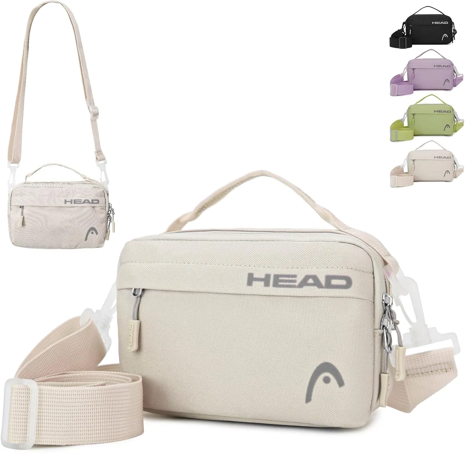 HEAD Small Crossbody Bags for Women Waterproof Shoulder Handbags with Detachable Shoulder Strap, Casual Purses for Women