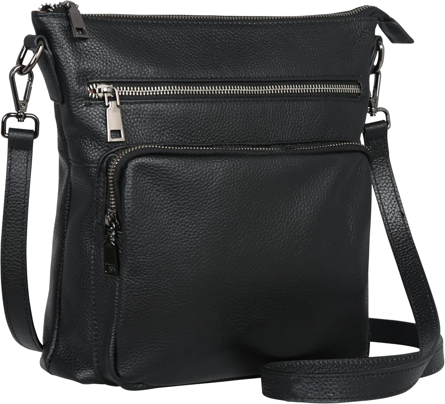 HESHE Crossbody Bags for Women Leather Handbags Designer Shoulder Purse with Pockets Satchel Purse Travel Bag