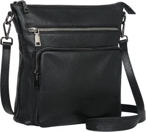 HESHE Crossbody Bags for Women Leather Handbags Designer Shoulder Purse with Pockets Satchel Purse Travel Bag