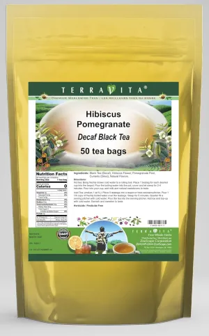 Hibiscus Pomegranate Decaf Black Tea (50 tea bags, ZIN: 543517) - 2 Pack