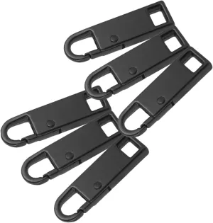 HOMSFOU 6pcs Multifunctional Zipper Heads for Clothes Accessories Detachable Zipper Pull Tab Replacements for Backpacks Suitcases Gym Bags and More