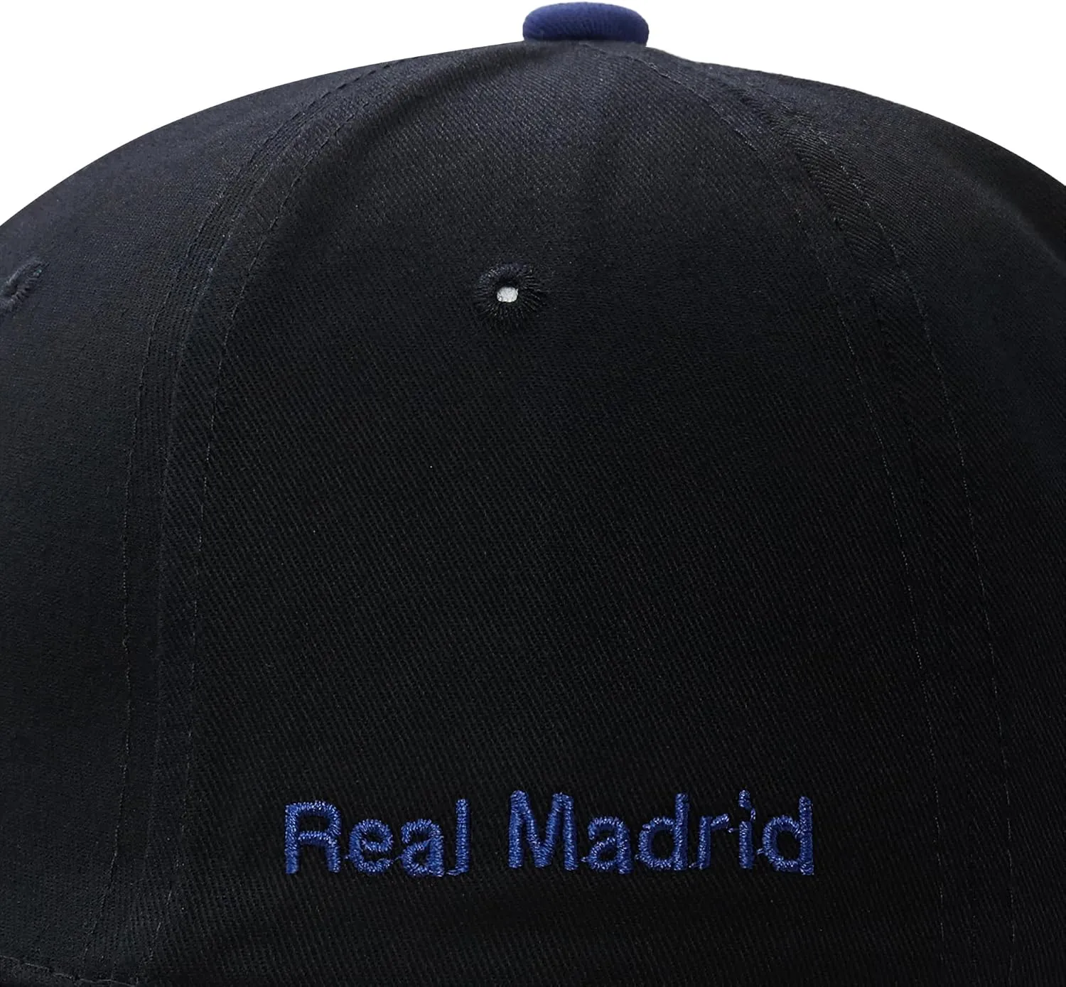 Icon Sports Officially Licensed Real Madrid Adjustable Dad Cap – White & Black Cotton Hat with Buckle for Men & Women