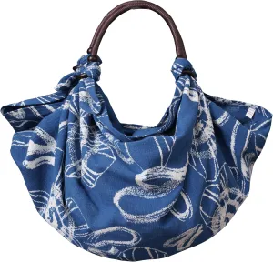 Indigo-Dyed Wrapping Cloth FUROSHIKI & Bag Handle Set Reusable Grocery Eco Bag