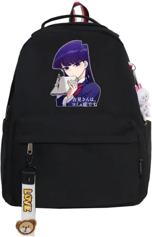 ISaikoy Anime Komi can't communicate Backpack Shoulder Bag Bookbag Student School Bag Daypack Satchel J3
