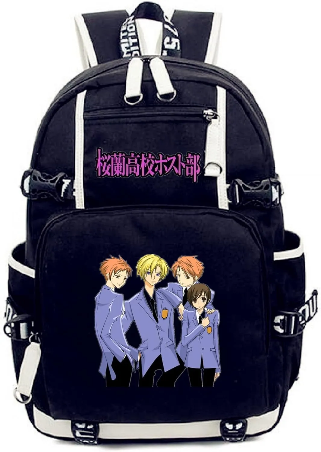 ISaikoy Anime Ouran High School Host Club Backpack Shoulder Bag Bookbag Student School Bag Daypack Satchel C10