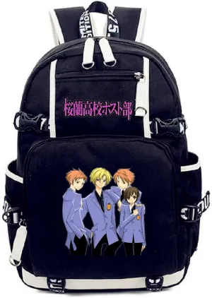 ISaikoy Anime Ouran High School Host Club Backpack Shoulder Bag Bookbag Student School Bag Daypack Satchel C10