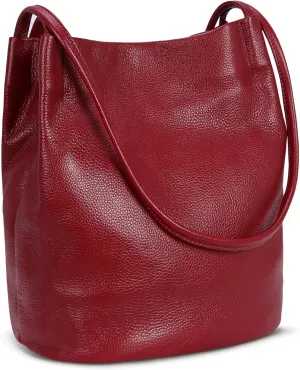 Iswee Genuine Leather Shoulder Bag for Women Designer Handbags Ladies Satchel Bag for Work