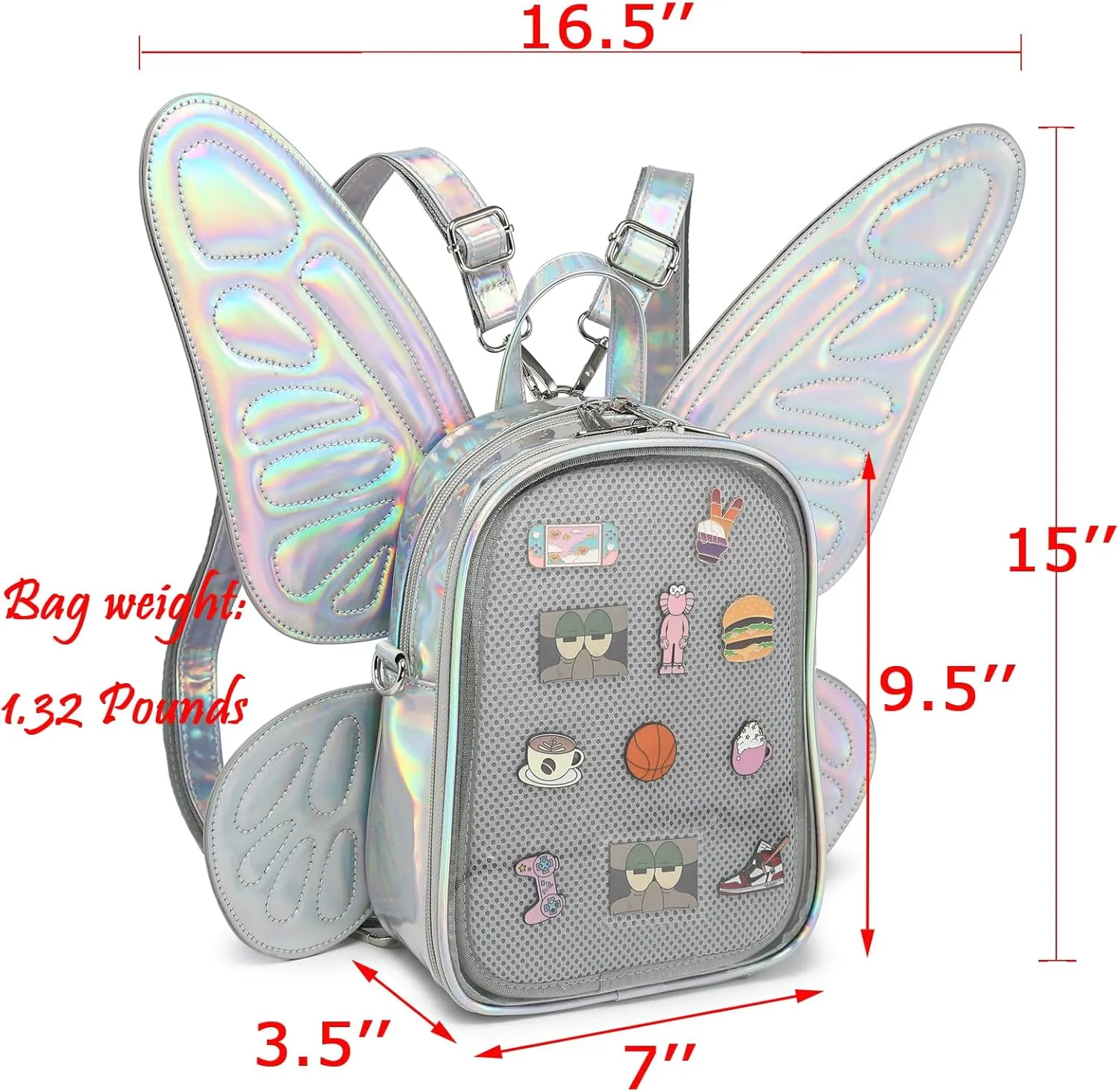 Ita Bag Backpack Butterfly Wings Fashion Purses and Handbags JK Bags Detachable Straps