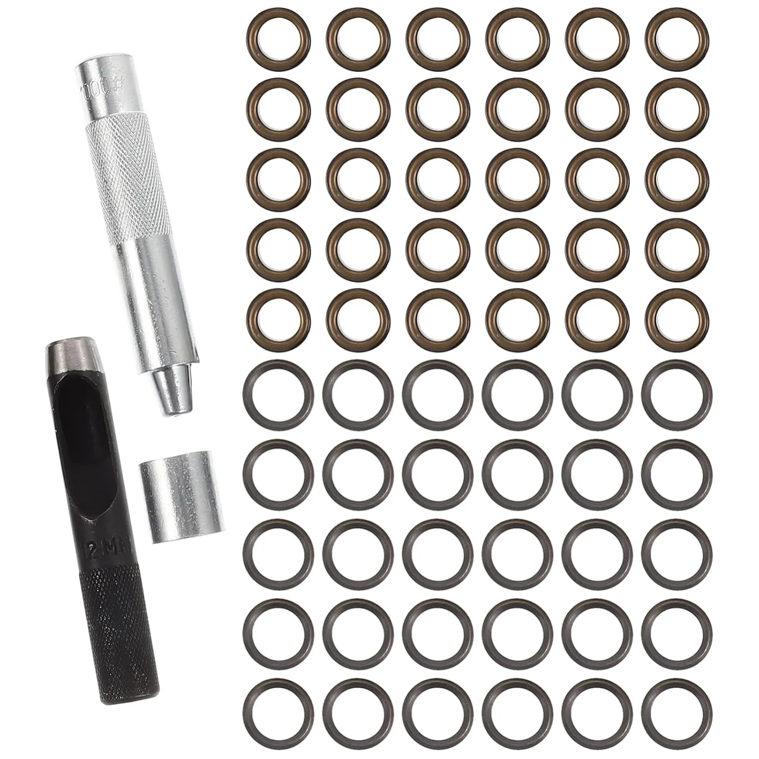jojofuny Grommet Kit with Setting Tool for DIY Crafts Copper Eyelets for Bags Shoes Clothing and More Easy to Use Durable Eyelet Punch with Storage Box