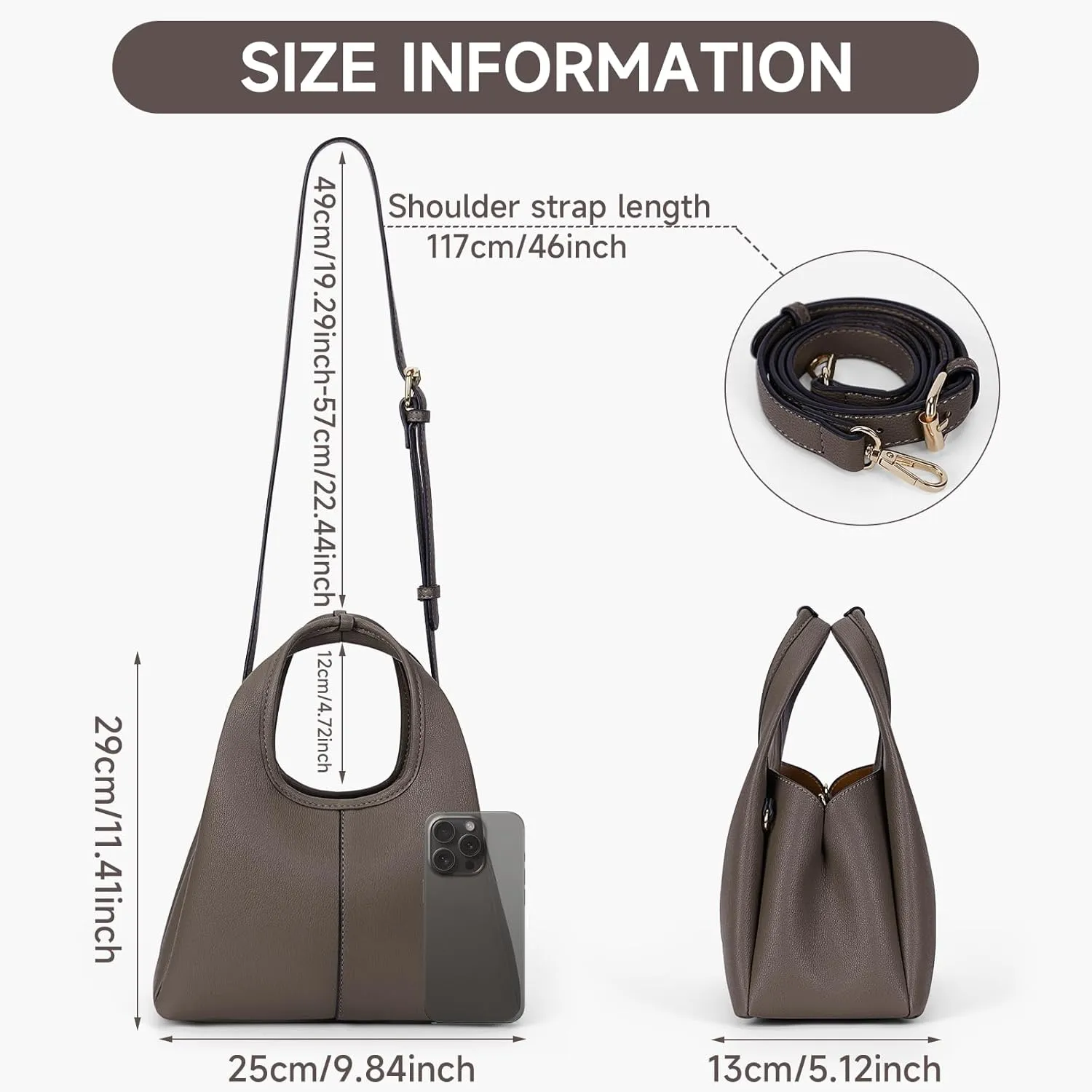 JQWSVE Crossbody Bag Top Handle Handbag for Women Trendy Purse Satchel Bags Pebble Leather Shoulder Bag Hobo Tote Handbag