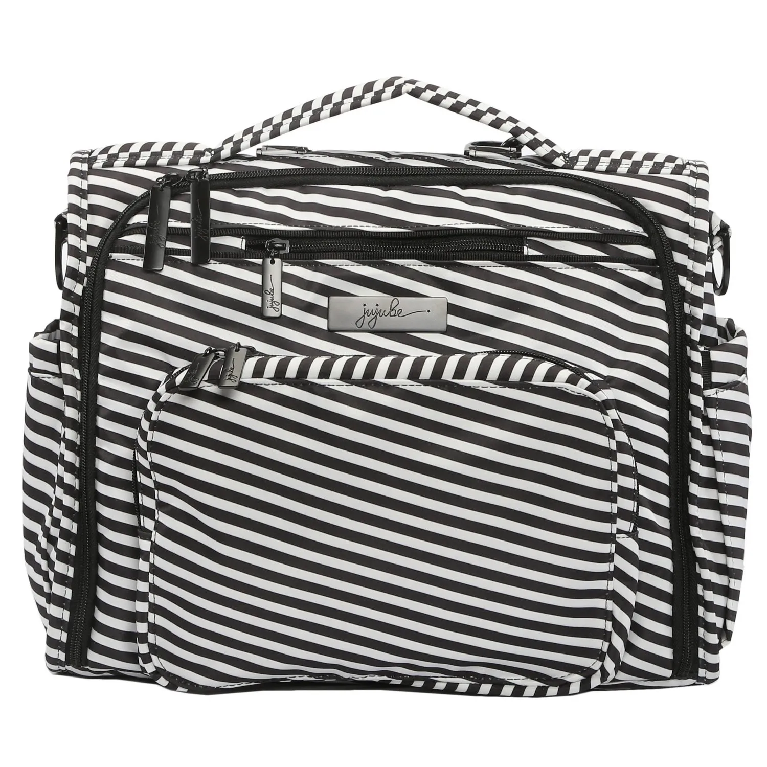 JuJuBe BFF Convertible Unisex Diaper Backpack, Messenger Bag with Memory Foam Changing Pad, Modern Crossbody Diaper Bag for Travel
