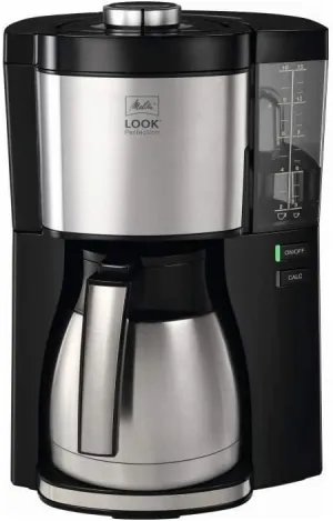 Kaffeemaschine Look V Perfection von Melitta, AromaSelector, 1.25 Liter, schwarz, mit Thermoskanne, voller Kaffeegenuss