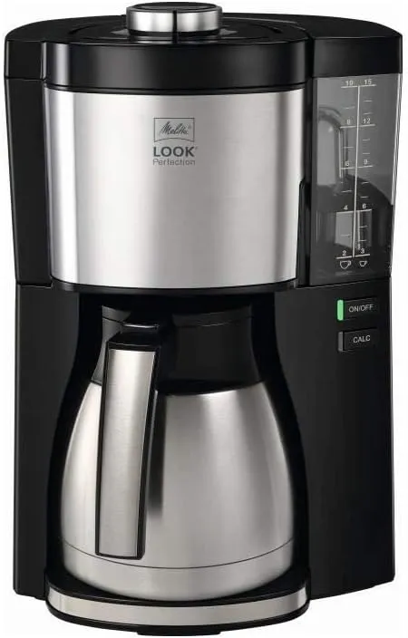 Kaffeemaschine Look V Perfection von Melitta, AromaSelector, 1.25 Liter, schwarz, mit Thermoskanne, voller Kaffeegenuss