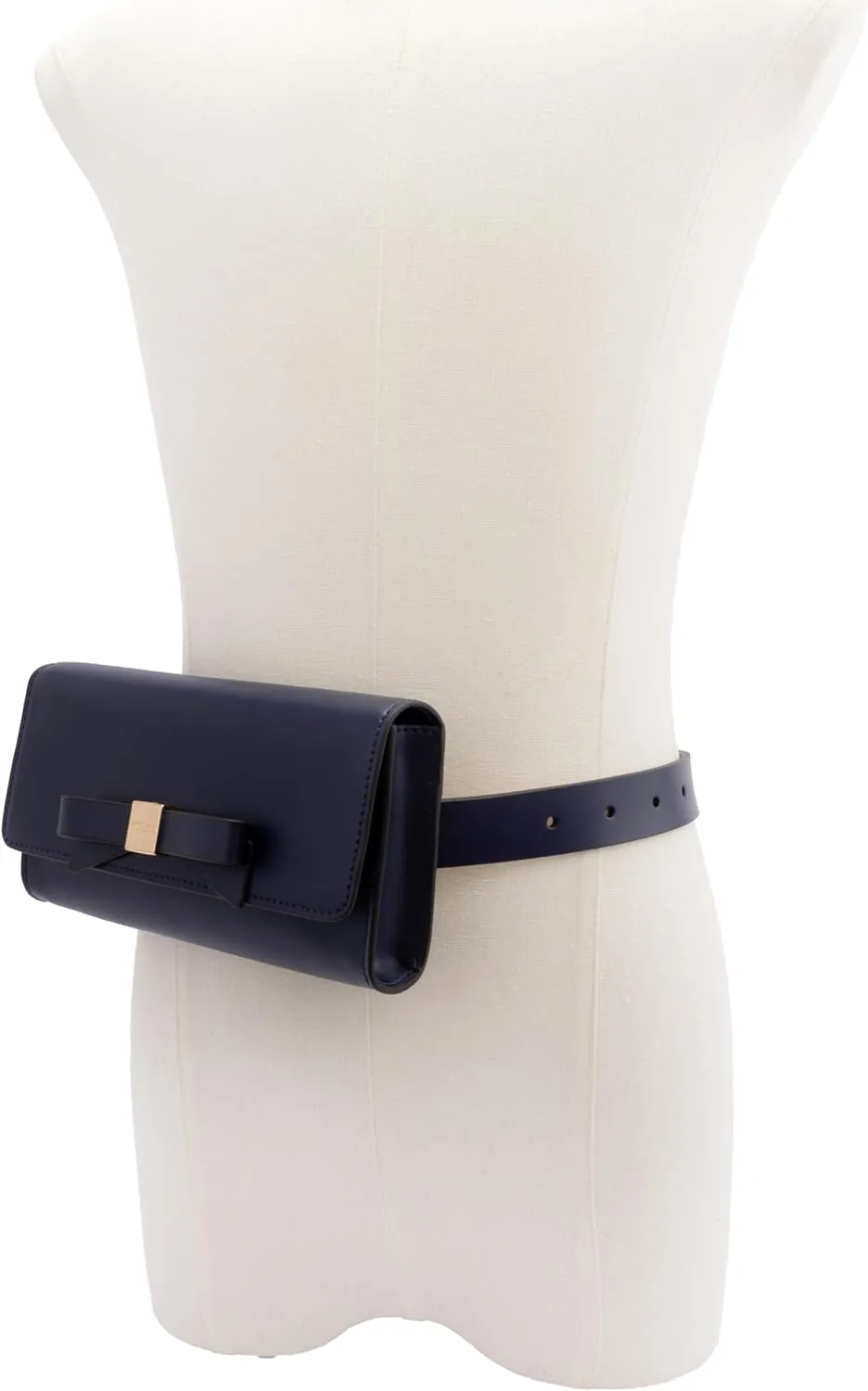 Kate Spade New York Women's Leather Bow Belt Bag, Removable Zip Pouch for Hands-Free Carrying & Travel