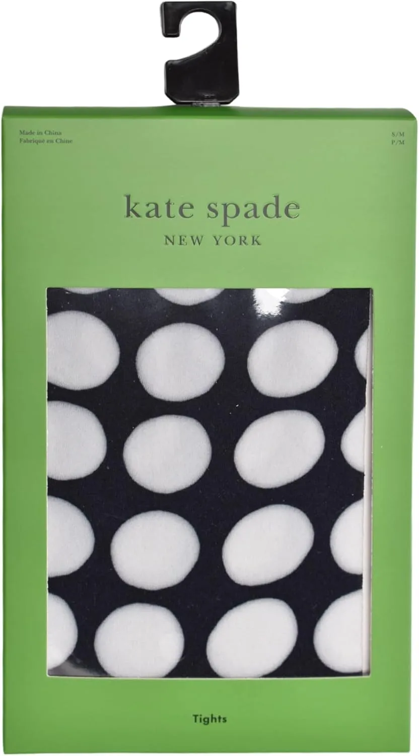 Kate Spade New York Women's Printed Dot Tights, Nylon & Spandex Soft Legging, Stylish Fashion Accessory