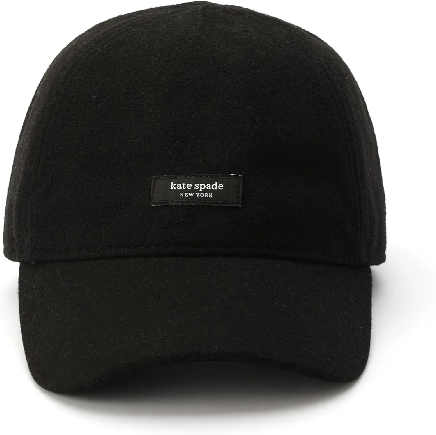 kate spade new york Women's Sam Wool Baseball Hat, Summer Accessory for Sun Protection, Adjustable Strap, Black