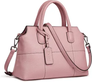 Kattee Genuine Leather Handbags for Women, Soft Hobo Satchel Shoulder Crossbody Bags Ladies Purses