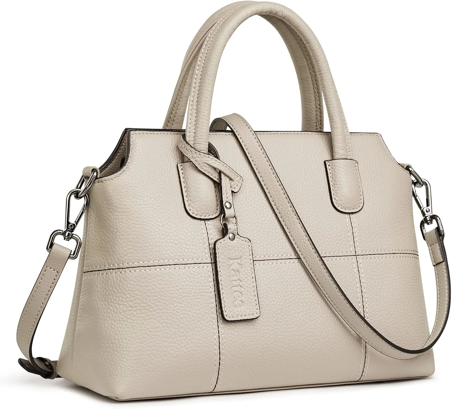 Kattee Genuine Leather Handbags for Women, Soft Hobo Satchel Shoulder Crossbody Bags Ladies Purses
