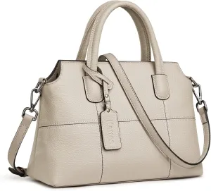 Kattee Genuine Leather Handbags for Women, Soft Hobo Satchel Shoulder Crossbody Bags Ladies Purses
