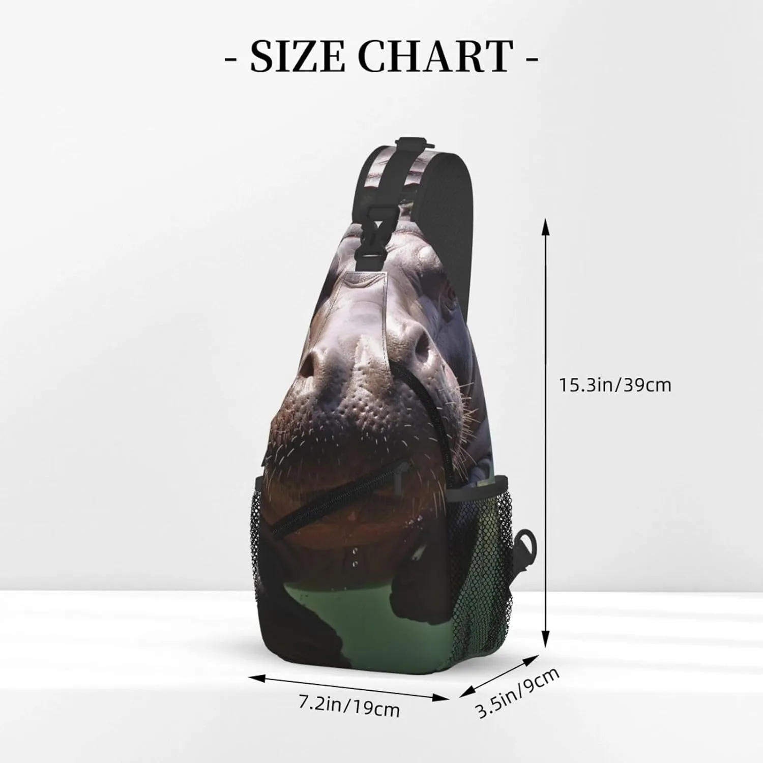 KHiry Sling Bag for Women Men Crossbody Bag Small Sling Backpack Polar Bears Northern Lights Chest Bag Hiking Daypack