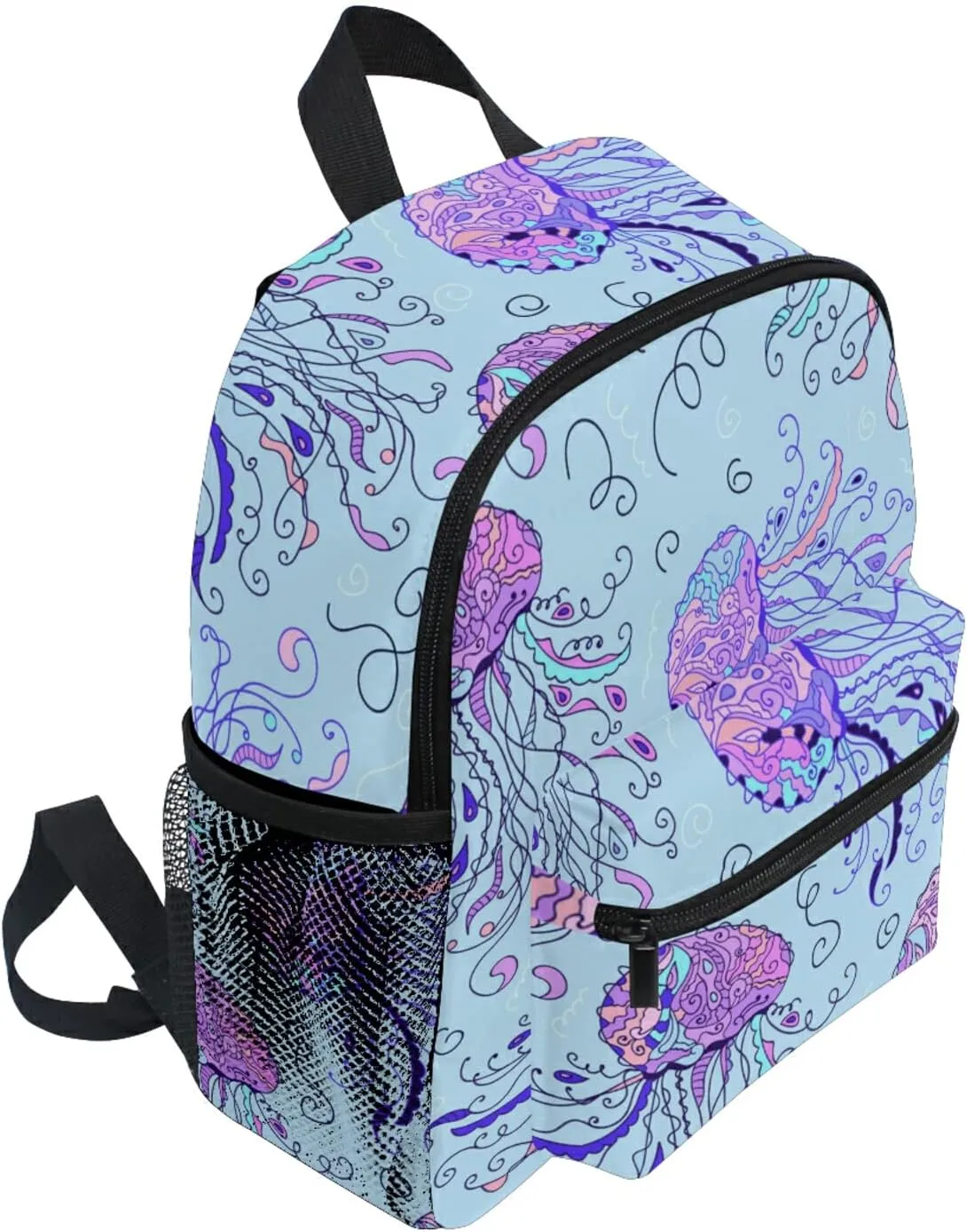 Kids Backpack for Boys Jellyfish Pattern Toddler Bags Children Preschool Kindergarten Small Chest Strap