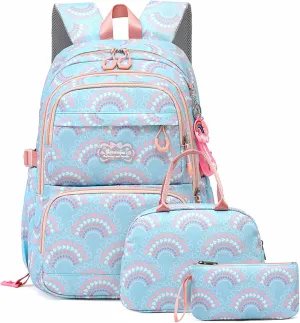 Kids Girls Backpack with Lunch Box Backpack for School Girls Backpack Lunch Box Combo
