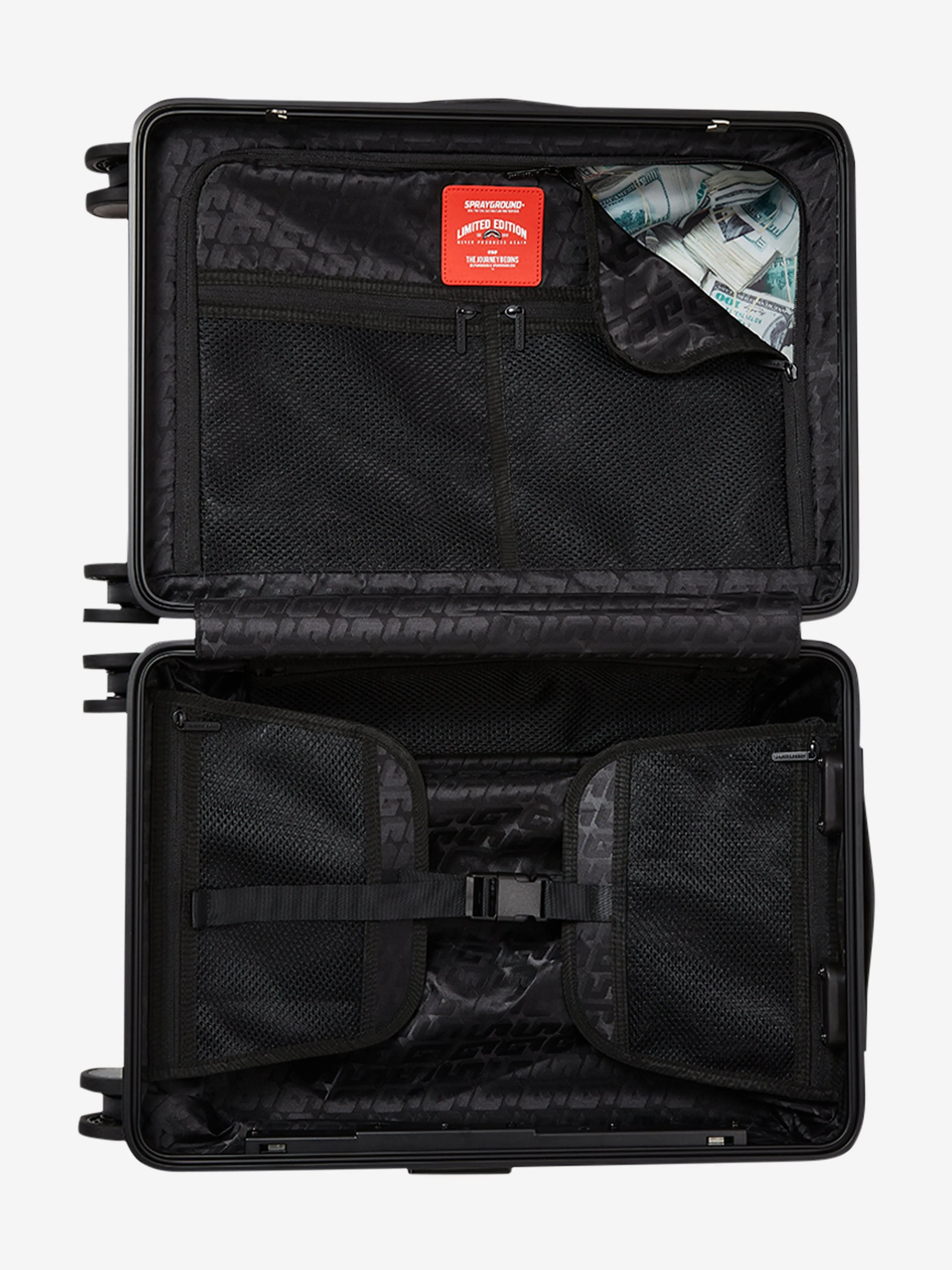 Kids Unfinished Shark Luggage in Black (55cm)