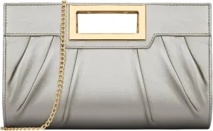 KKXIU Women Clutch Purse Elegant Pleated Evening Bag for Wedding Prom Bridal with Chain Strap