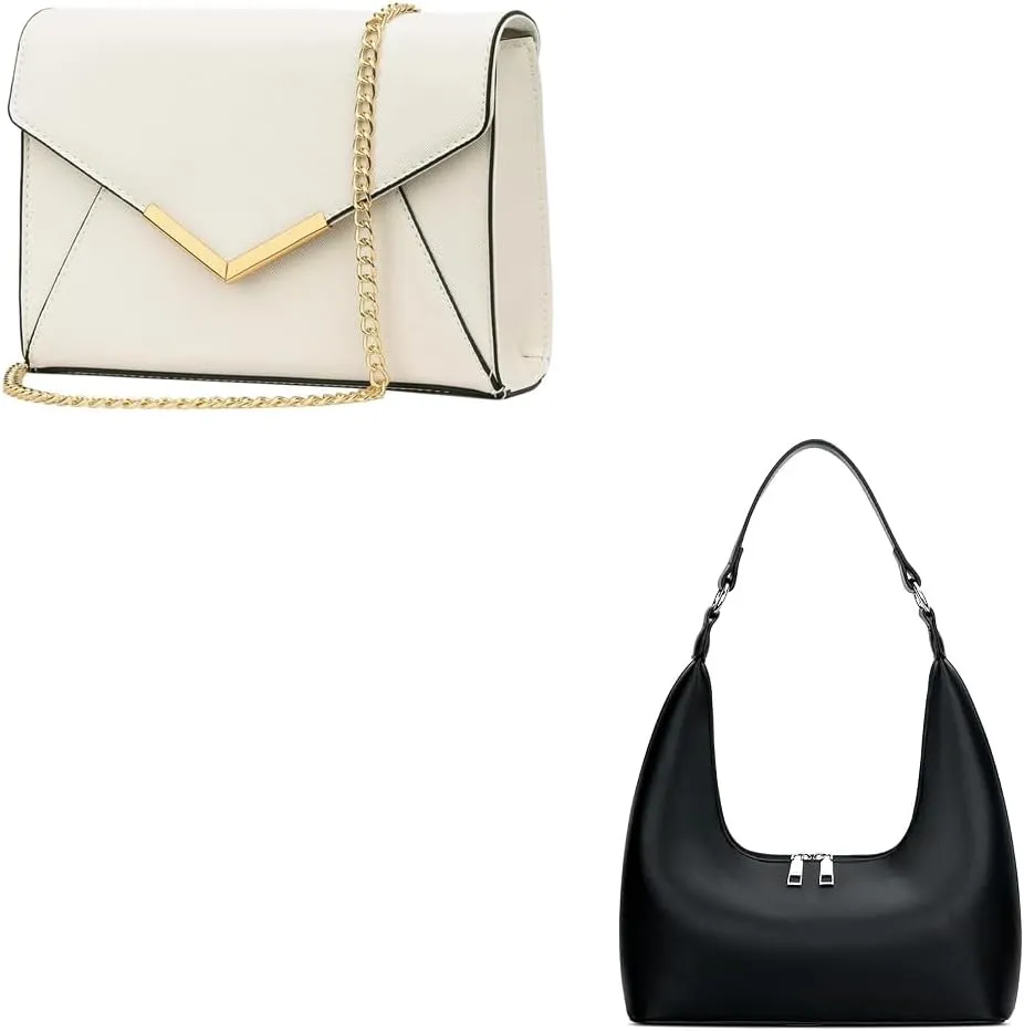 KKXIU Women Elegant Faux Leather Evening Envelope Clutch Purse Foldover Bags for Party Wedding Prom