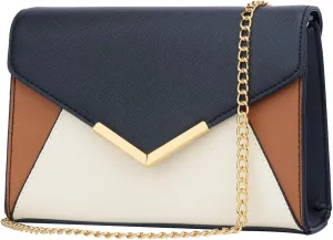 KKXIU Women Elegant Faux Leather Evening Envelope Clutch Purse Foldover Bags for Party Wedding Prom