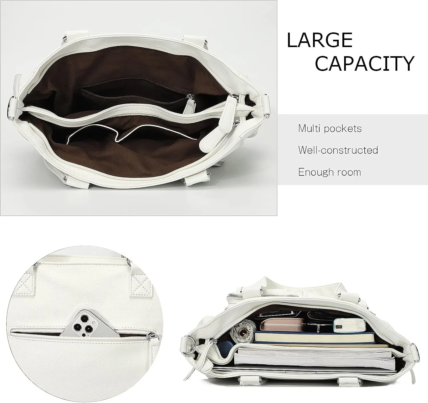 KL928 Large Purses for Women Shoulder Bag Tote Handbags Stylish Vegan Leather Hobo Bags Ladies