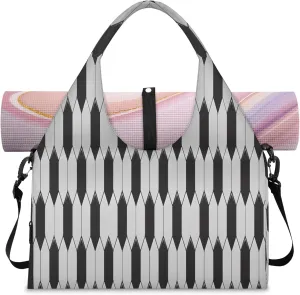 KOBLEN Yoga Gym Bags for Women Duffel Bag with Shoe Compartment and Yoga Mat Portable Weekender Bags for Pilates Travel Offices Workout Beach