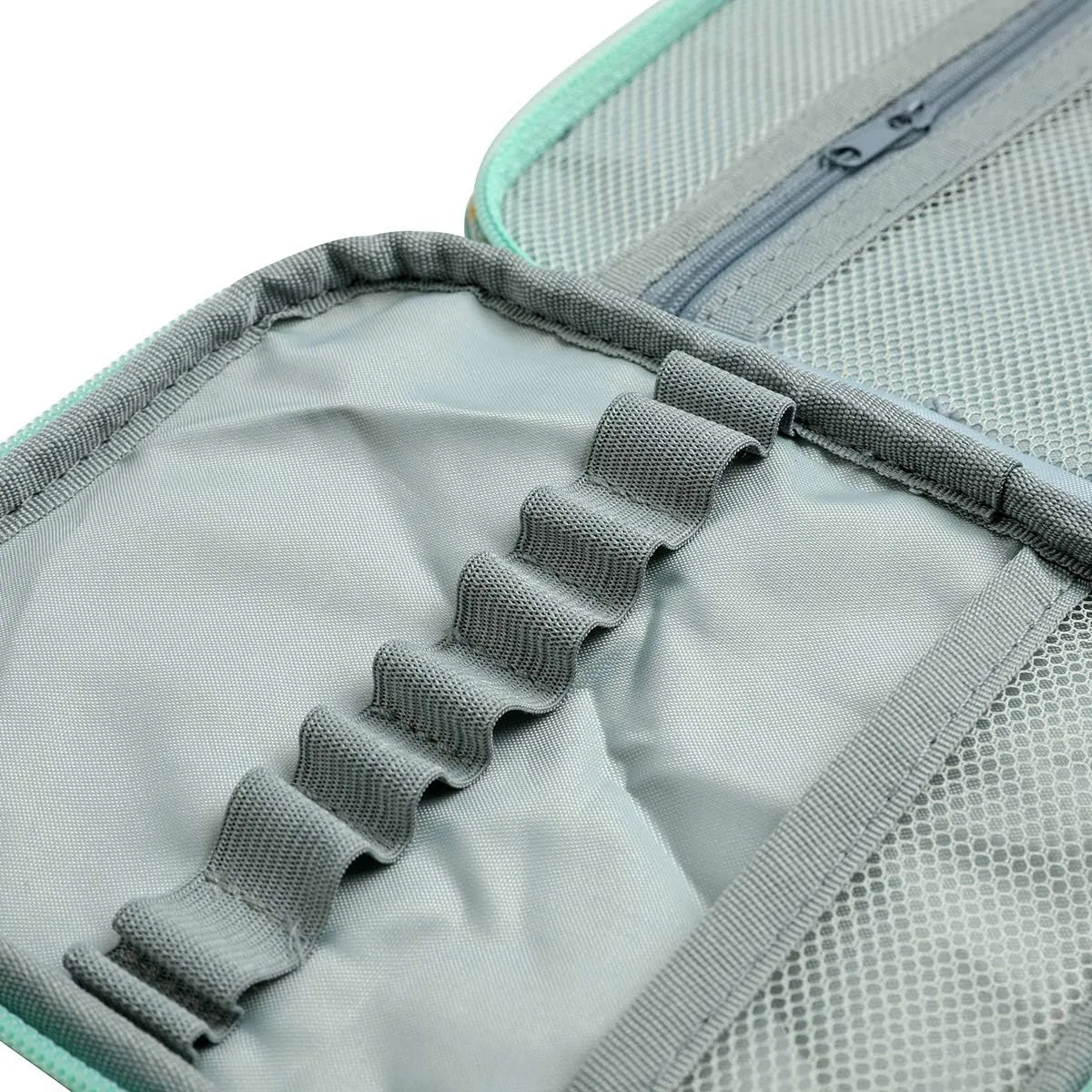 KOKNIT Crochet Hook Case, Zipper Storage Organizer Bag with Web Pockets for Crochet Needles/Knitting Accessories/Crochet Hook Kit Tools, Lightweight, Easy to Hold