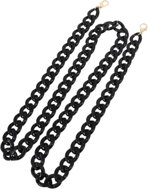 KONTONTY Stylish Single-Shoulder Handbag Chain Acrylic for Women Portable Bag Ornament Detachable Design