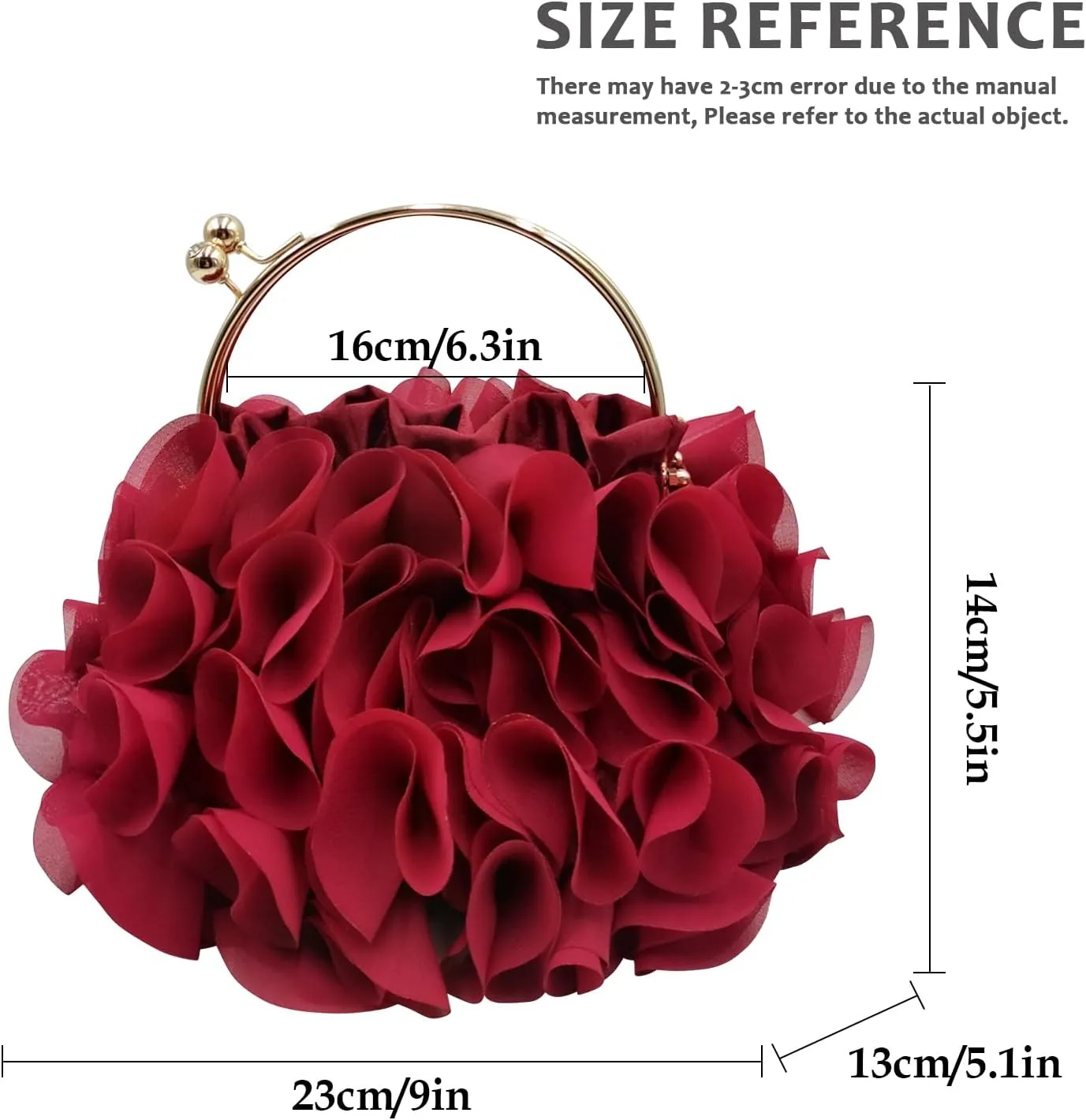 LAKSMI Women Floral Evening Clutch Bag Floral Satin Purse Clutch Flower Elegant Banquet Handbag Dinner party