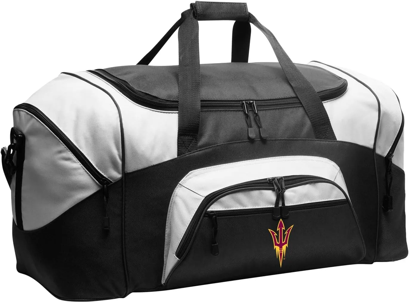 Large ASU Dufflel Bag Suitcase or Gym Gear Bag - Official Arizona State Duffle Bag (Black)