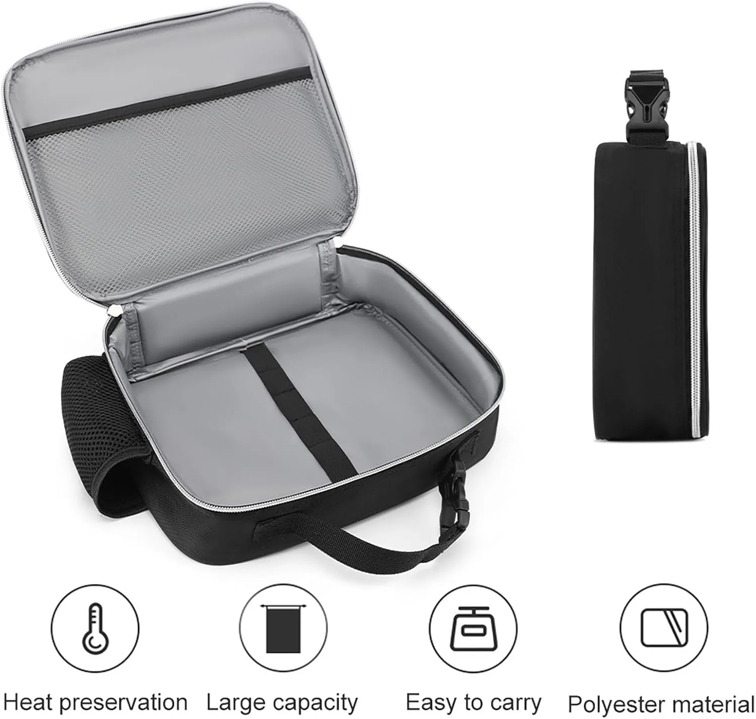 Large Capacity Lunch Box, Portable Lunch Box Container Sweden Flag Insulated Meal Tote Cooler Bags for Travel Picnic