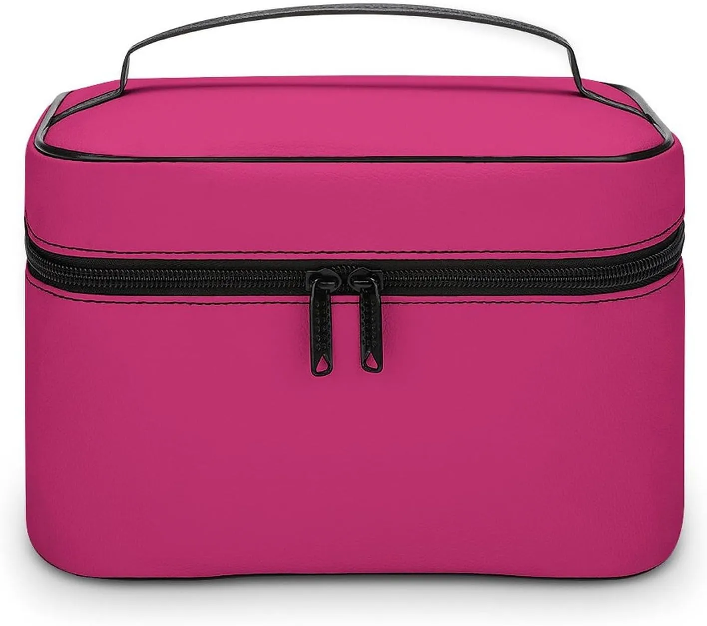 Large Makeup Bag, Modern Colors Bright Magenta Cosmetic Bag for Women Girls, Portable Toiletry Bag, Travel Make Up Organizer Bag