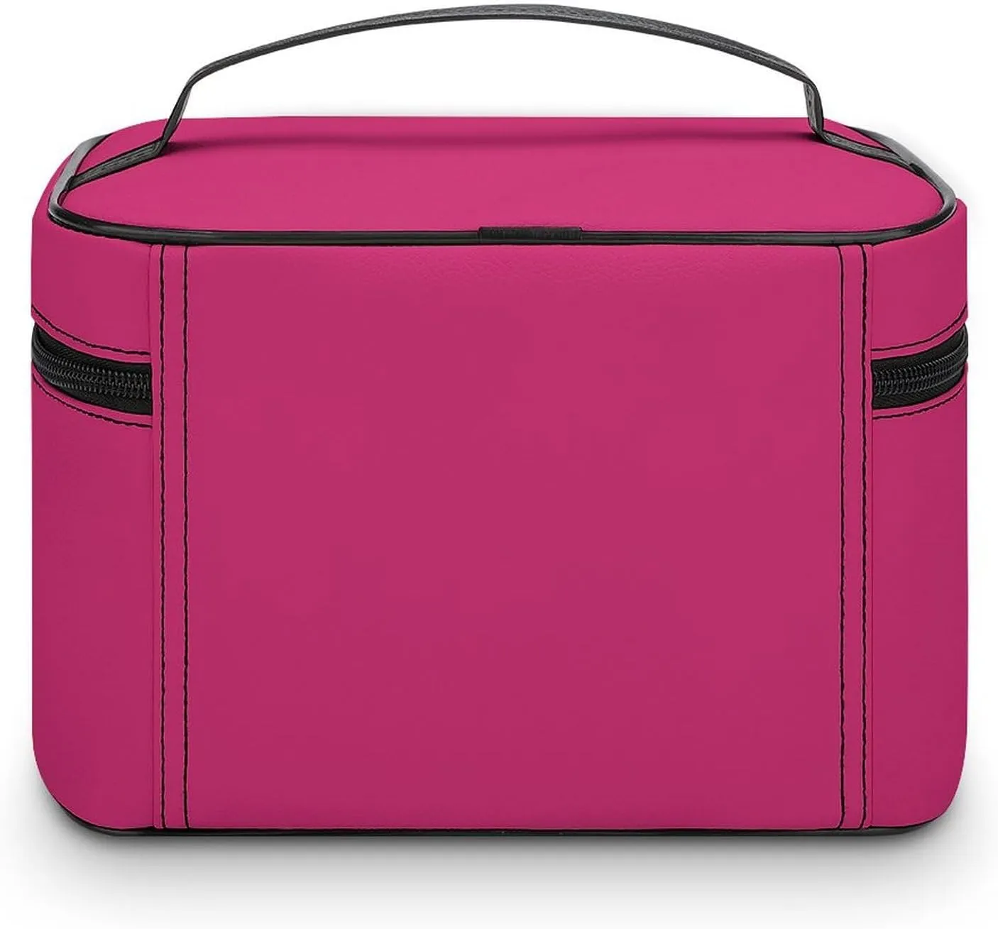 Large Makeup Bag, Modern Colors Bright Magenta Cosmetic Bag for Women Girls, Portable Toiletry Bag, Travel Make Up Organizer Bag
