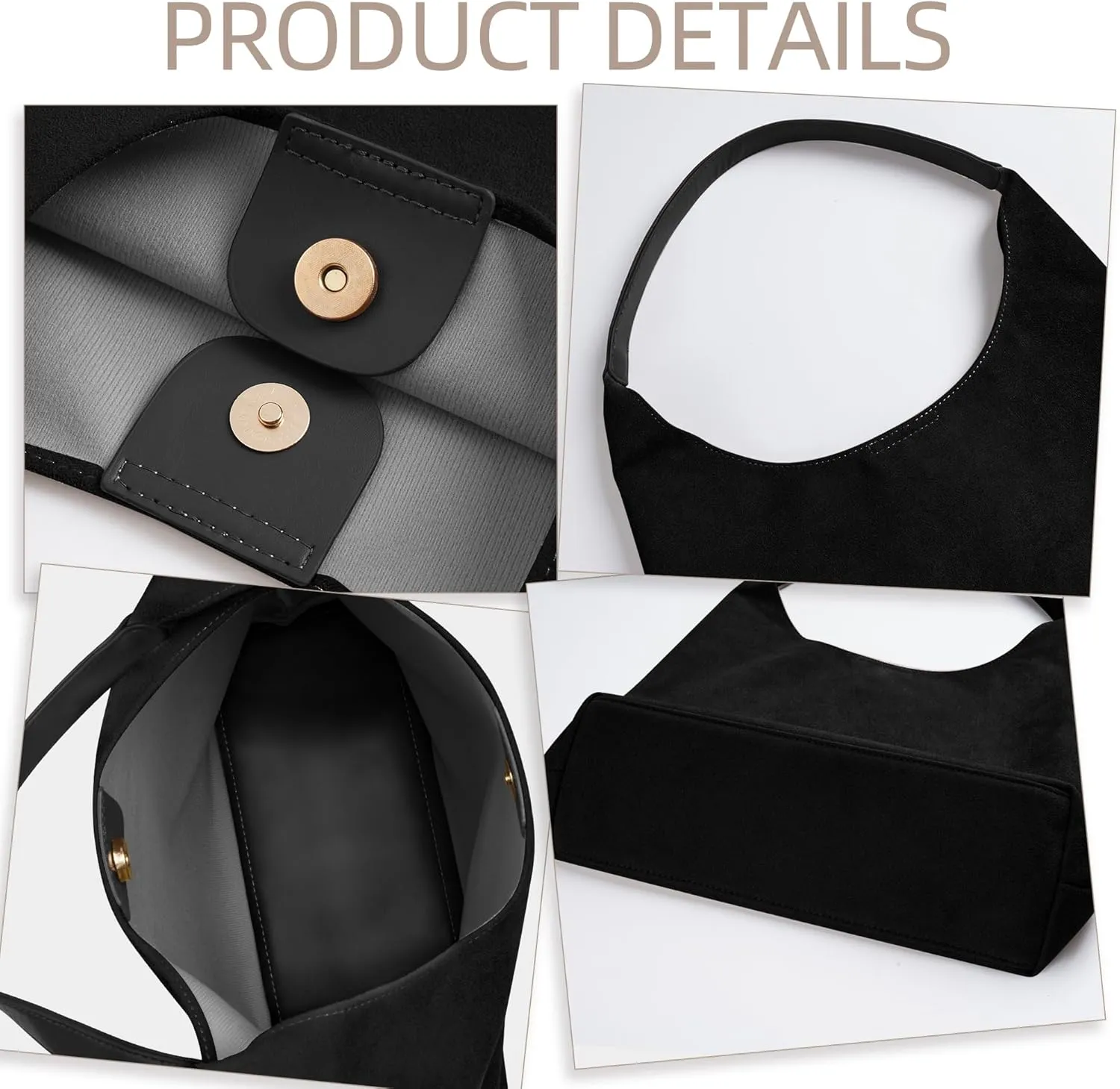 Large Work Tote Bags for Women, 2025 Boho Slouchy Suede Purses Handbags