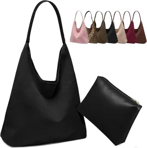 Large Work Tote Bags for Women, 2025 Boho Slouchy Suede Purses Handbags