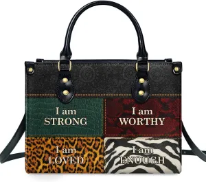 Leather Handbag For Black Women - Tote Bags For Women - Christmas Gifts For Women, Christmas Purse For Women