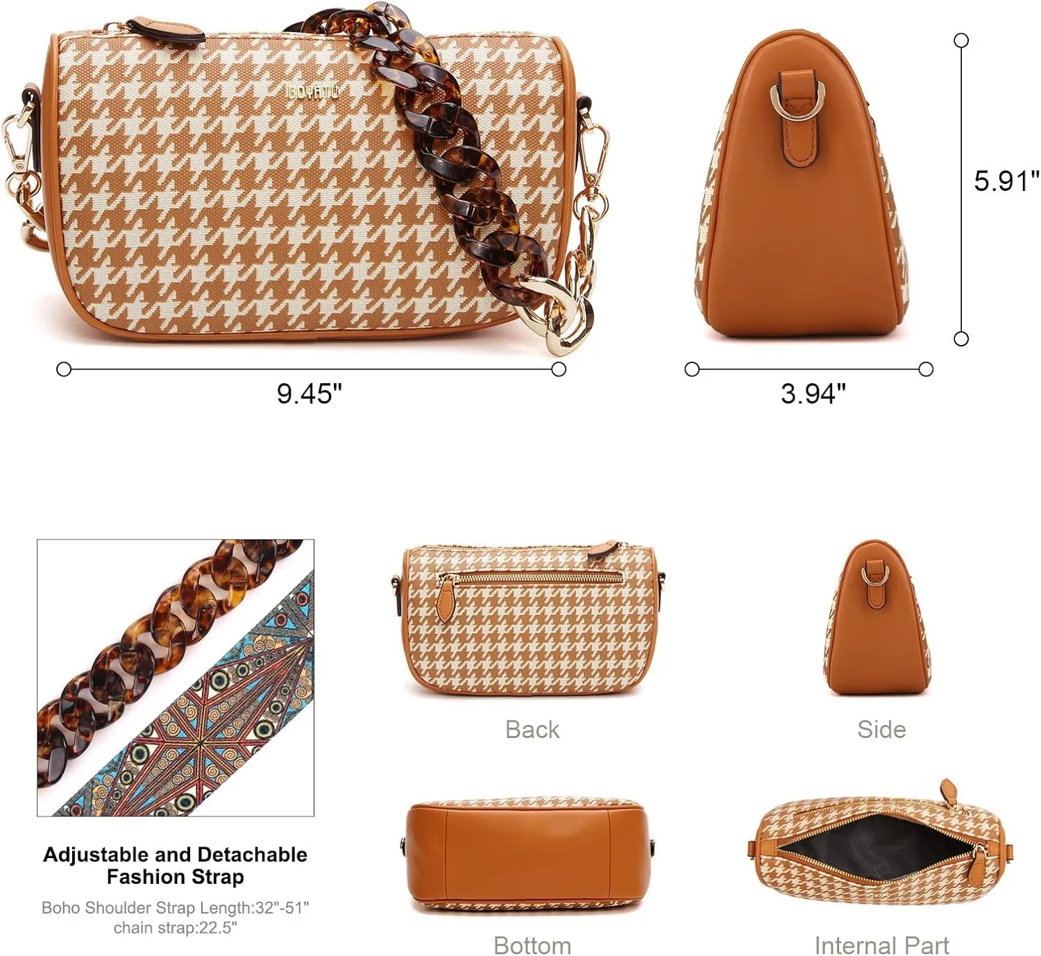 Leather Purse Crossbody Bag for Women: Genuine Leather Purses for Women Trendy - Small Shoulder Cross Body Bag