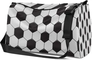 Leather Sport Gym Bag The Texture of The Football Weekender Bag for Women and Men Carry On Bag Originality Travel Duffel Bag